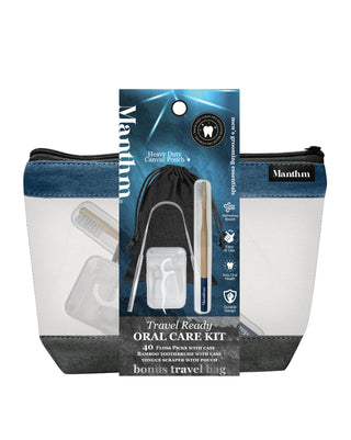 Oral Care Kit Blue Pouch