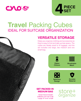 4 Pc Cube Packaging set Black