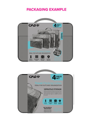 4 Pc Cube Packaging set Gray