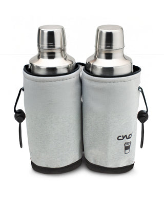 CUP HOLDER WITH LUGGAGE HANDLE SLEEVE