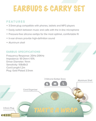 WIred Earbuds Carry Set