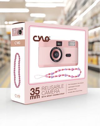 35 mm Reusable flower camera with charm wrist