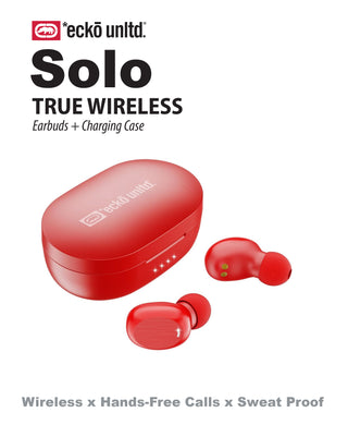 Earbuds Solo True Wireless Ecko Unlimited red