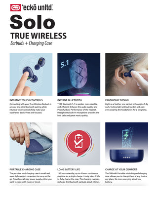 Earbuds Solo True Wireless Ecko Unlimited Blue