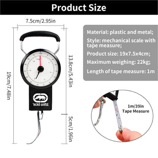 Portable Hanging Weight Scale & Measuring Tape for Home