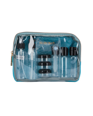 Transparent Toiletry Bag with Travel Bottle Set Ellen Tracy