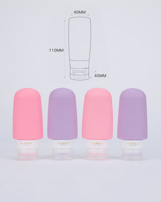 4 Pack Travel Bottles Set 100ml