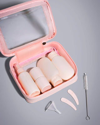 9 pc Travel Bag with Bottle Set 100ml