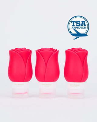 3 Pack Roses Travel Bottles 100ml