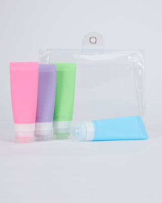 Travel Bottle Set red 4 pack LW 80 ml