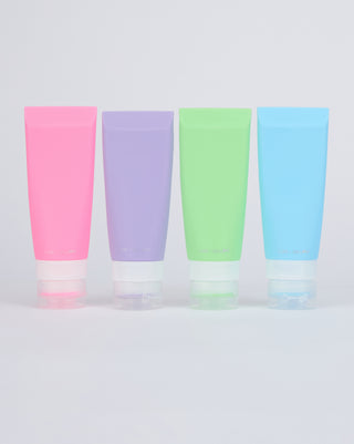 Travel Bottle Set red 4 pack LW 80 ml