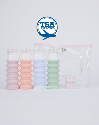 6 Pack Collapsible Travel Bottles Set