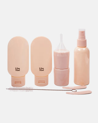 9 pc Travel Bag with Bottle Set 100ml